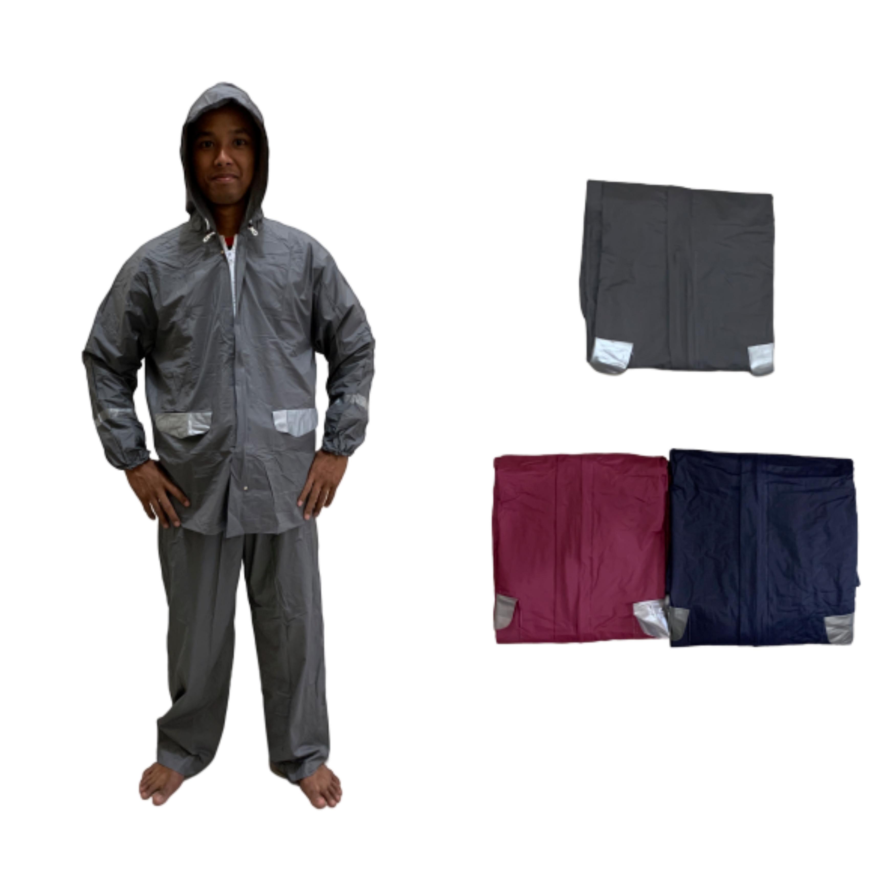 Satohama Jas Hujan Raincoat Stelan Karet Baju Celana Baru Jas Hujan Spacy Dolpin Abu-Abu Satohama Jas Hujan Raincoat Stelan Karet Baju Celana Baru Jas Hujan Spacy Dolpin Abu-Abu