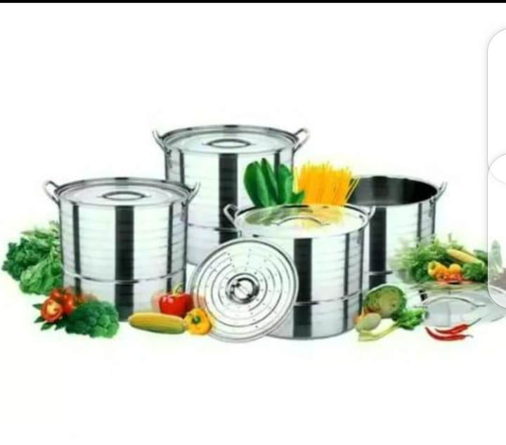 Stockpot Silver Touch / panci set steamer stocpot stainless / panci kukus / panic dandang COD Stockpot Silver Touch / panci set steamer stocpot stainless / panci kukus / panic dandang COD