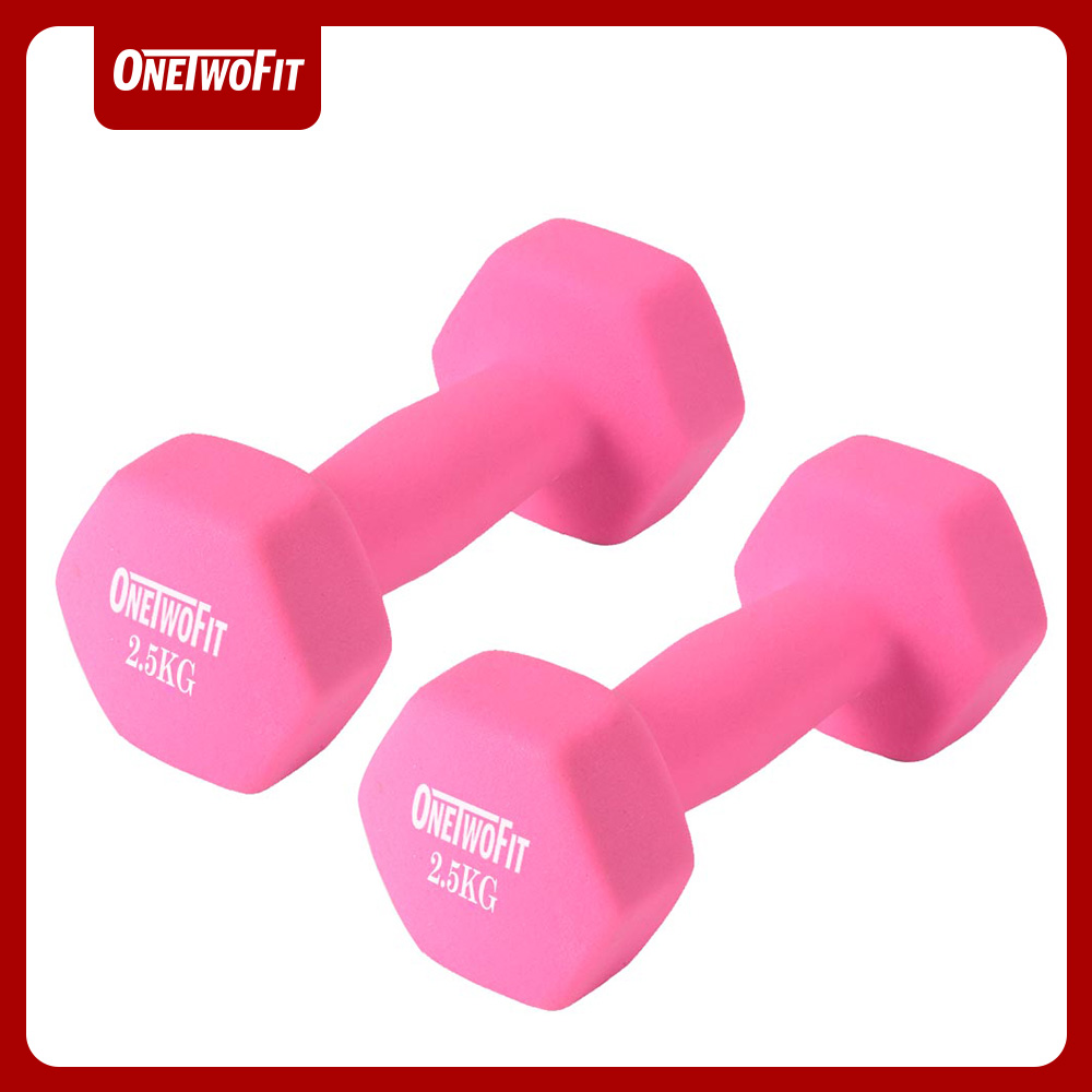 Onetwofit Neoprene Non Slip Dumbbell 2.5 KG alat olahraga rumahan fitness gym (2 PCS) OT024~OT027 Onetwofit Neoprene Non Slip Dumbbell 2.5 KG alat olahraga rumahan fitness gym (2 PCS) OT024~OT027