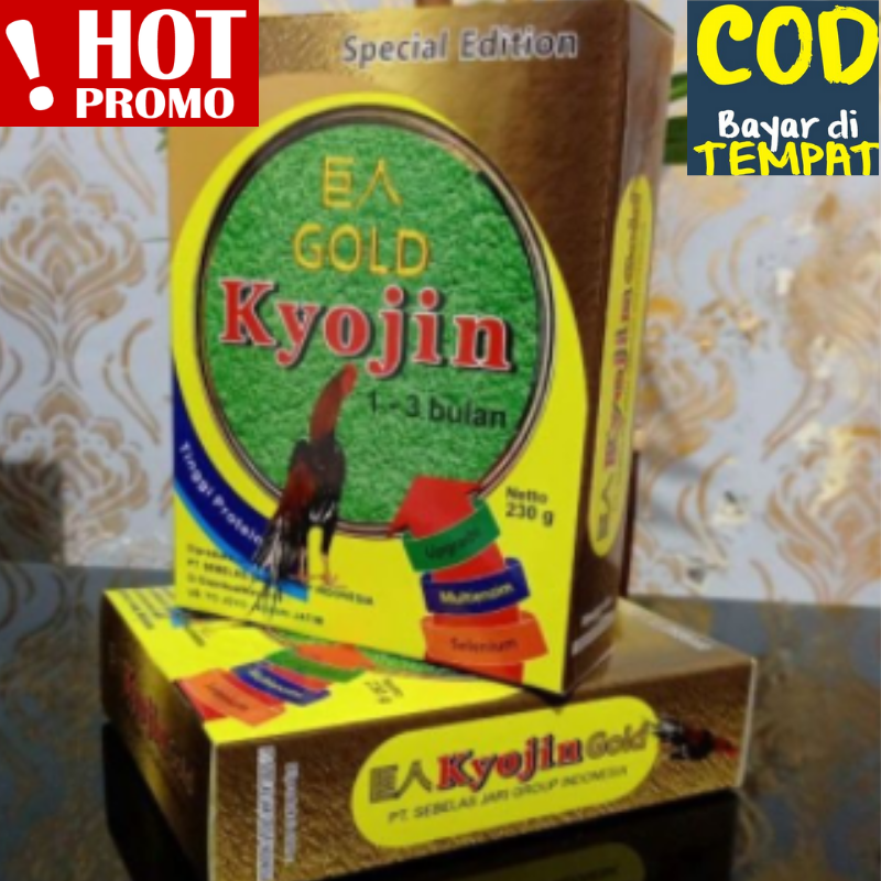 Pakan Ayam Spesial Edition KYOJIN GOLD Pakan Ayam Raksasa 230 gram untuk usia 1-3 Bulan Pakan Ayam Spesial Edition KYOJIN GOLD Pakan Ayam Raksasa 230 gram untuk usia 1-3 Bulan