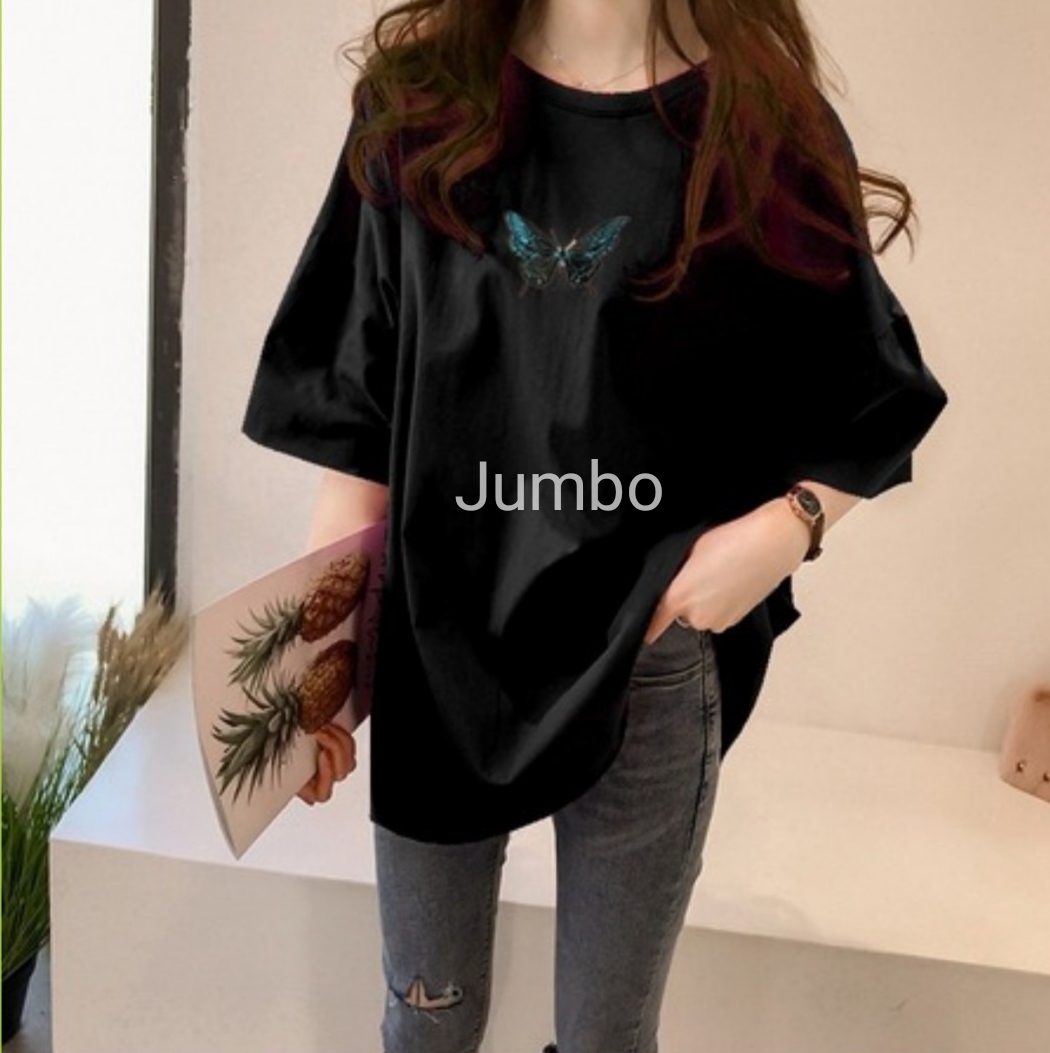 S&D KAOS JUMBO WANITA ld 120/3XL BIG SIZE BUTTERFLY S&D KAOS JUMBO WANITA ld 120/3XL BIG SIZE BUTTERFLY