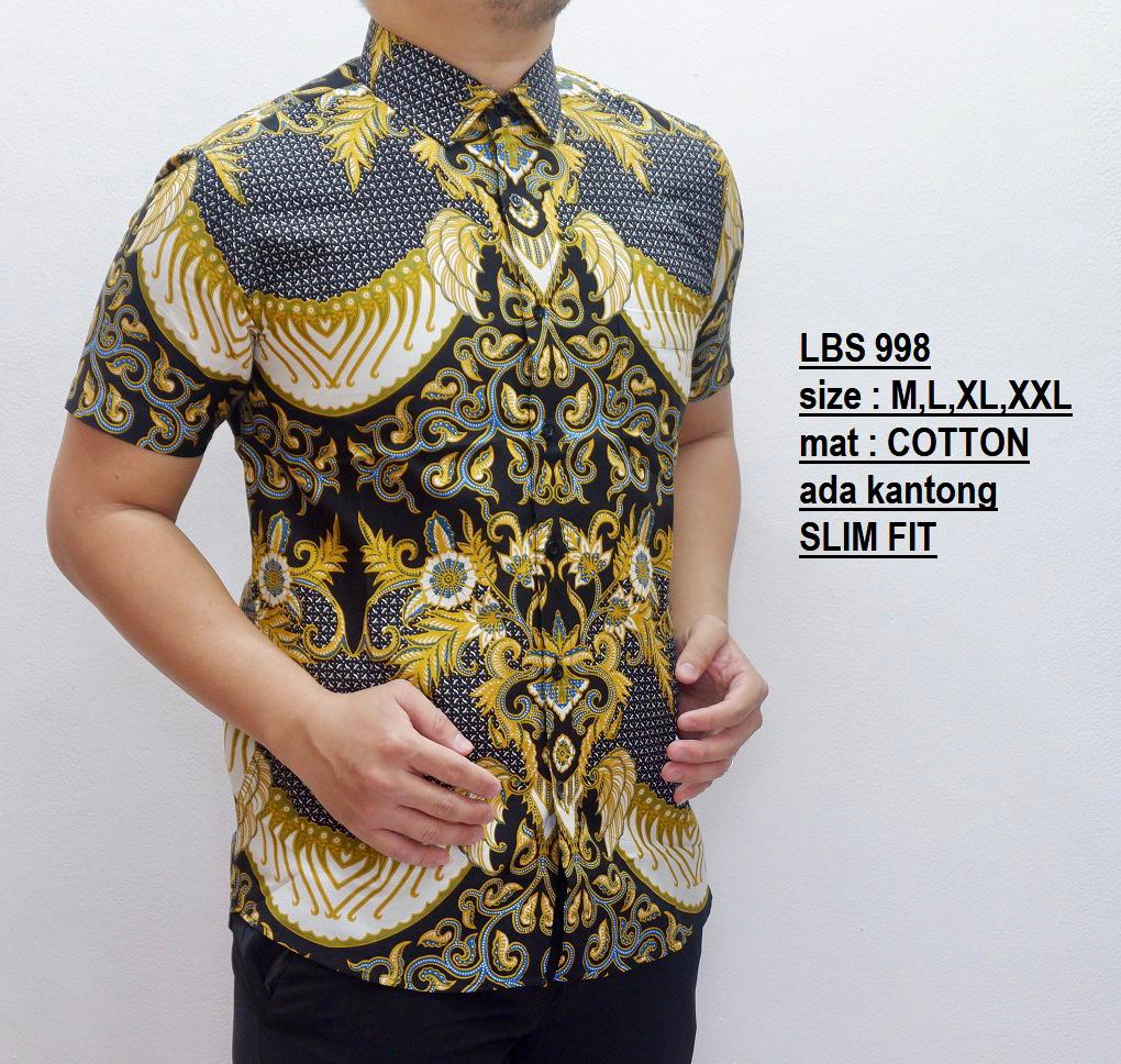 Kemeja Batik slimfit Lengan Pendek XXL Kemeja Batik slimfit Lengan Pendek XXL