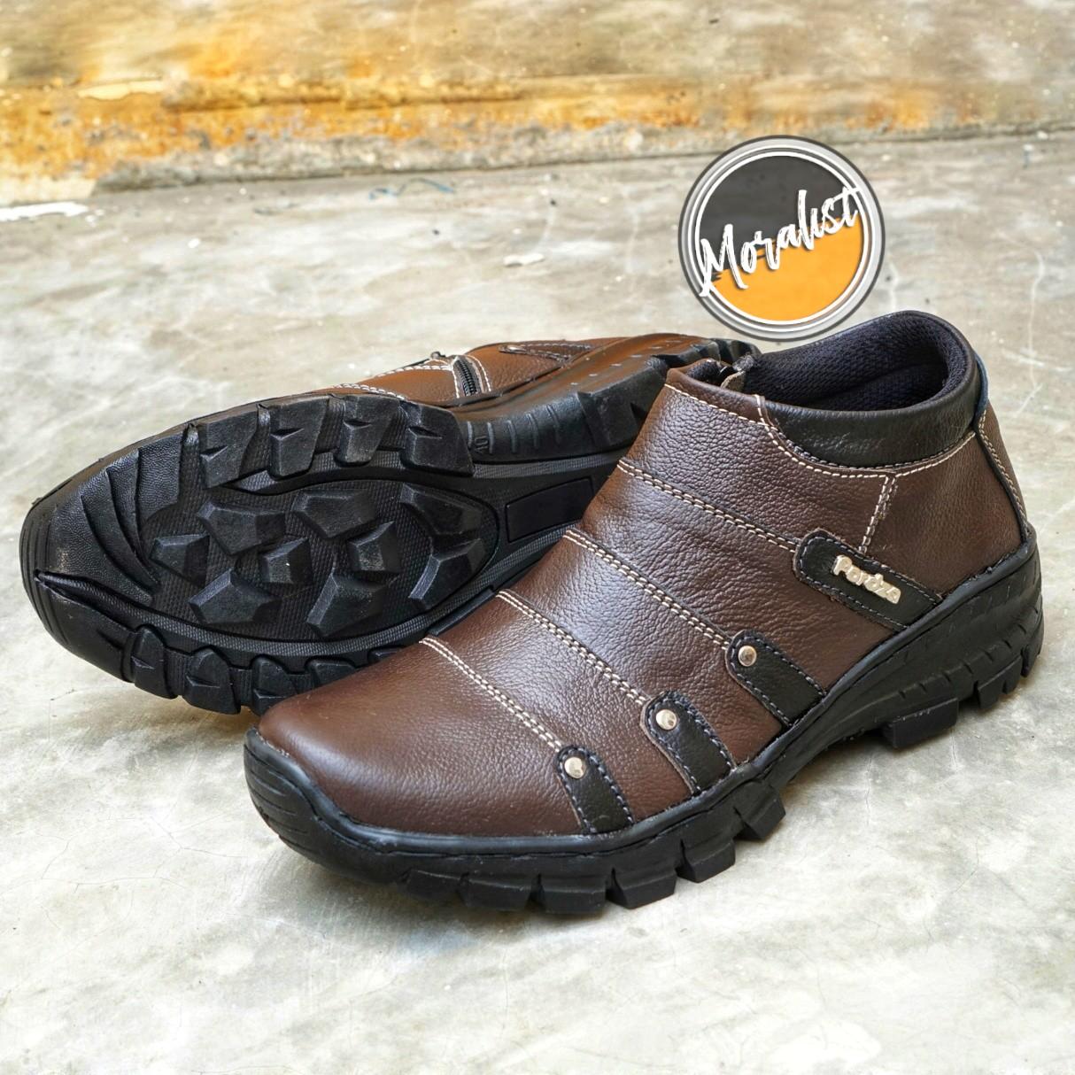 Sepatu Boot Pria Boots Touring Casual Model Zipper Kulit Asli Original Best Quality M.BKS07 Sepatu Boot Pria Boots Touring Casual Model Zipper Kulit Asli Original Best Quality M.BKS07