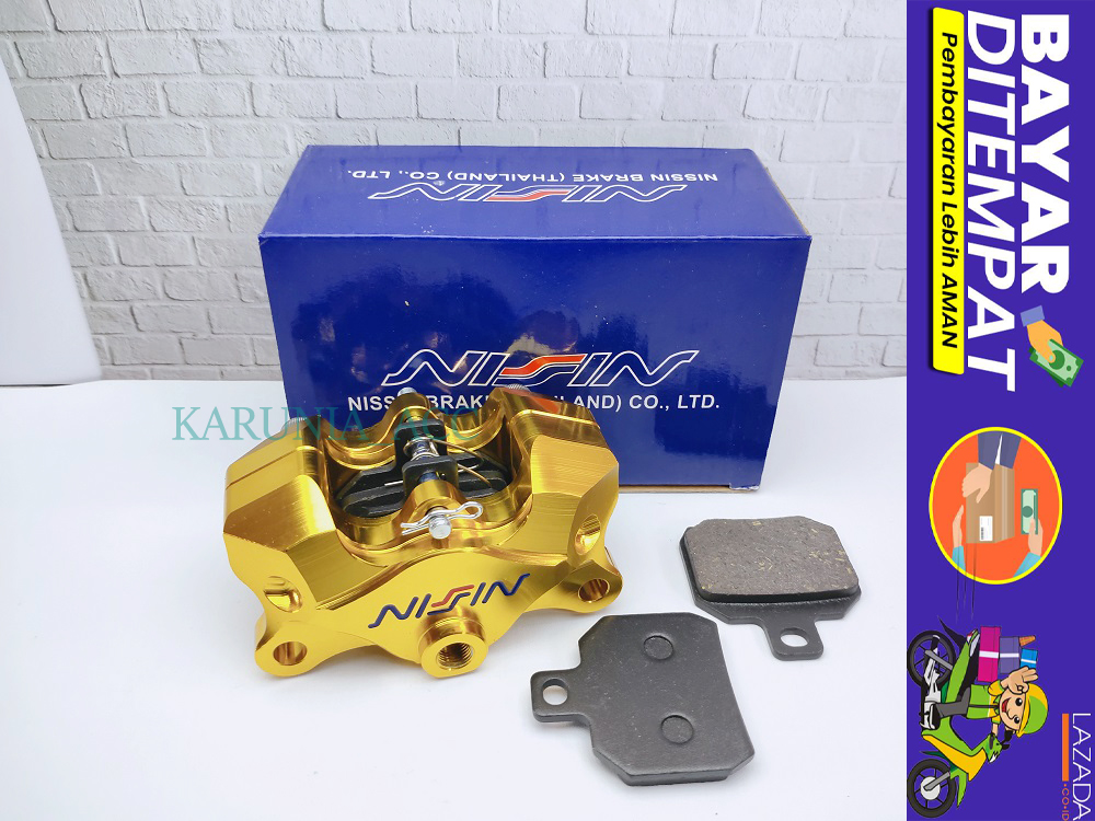 PROMO Nissin Caliper Monoblock Kaliper 2 piston + FREE Kampas Universal PROMO Nissin Caliper Monoblock Kaliper 2 piston + FREE Kampas Universal