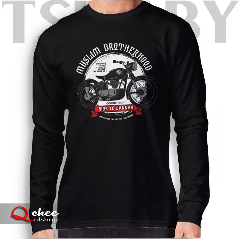 kaos Muslim Tsiyaby/Kaos Distro Muslim Brotherhood Ride To Jannah Tangan Panjang kaos Muslim Tsiyaby/Kaos Distro Muslim Brotherhood Ride To Jannah Tangan Panjang