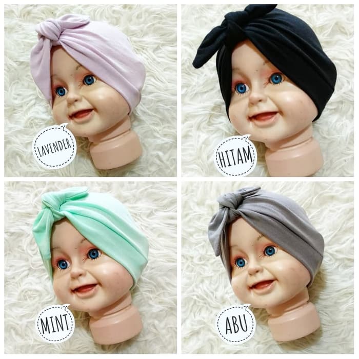 Turban Bayi Hijab Penutup Kepala Model Tali Turban Bayi Hijab Penutup Kepala Model Tali
