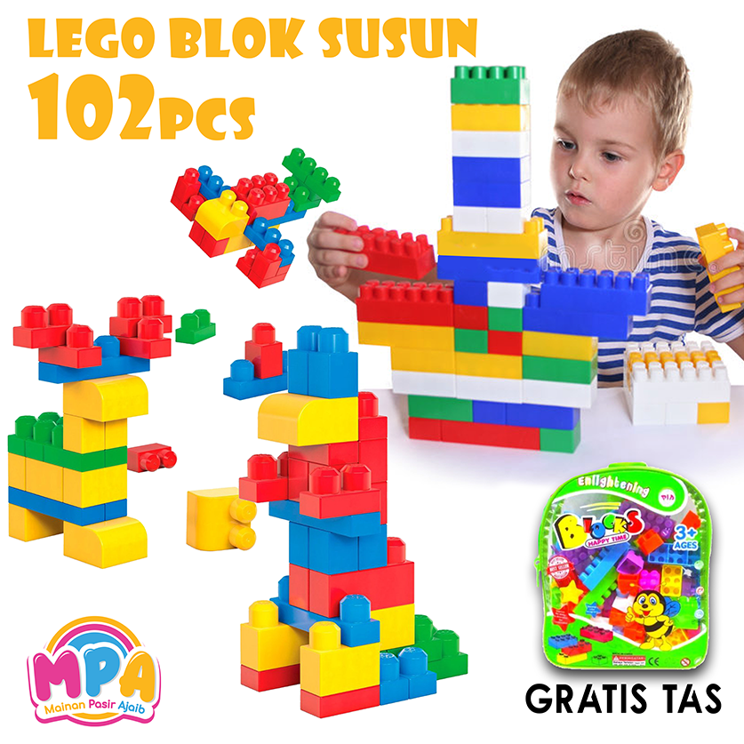 MAINAN LEGO BLOK ANAK MAINAN EDUKASI ANAK isi102 pcs MAINAN ANAK LEGO BLOK EDUKASI EDUKATIF LEGO BLOK SUSUN MAINAN ANAK BLOK BANGUNAN TGRATIS TAS MAINAN LEGO BLOK ANAK MAINAN EDUKASI ANAK isi102 pcs MAINAN ANAK LEGO BLOK EDUKASI EDUKATIF LEGO BLOK SUSUN MAINAN ANAK BLOK BANGUNAN TGRATIS TAS
