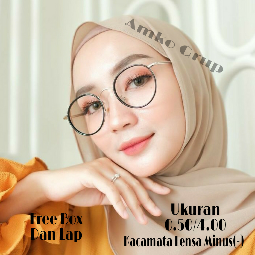 NEW Kacamata Minus Oval Retro Double Ring Wanita PRIA Style Korean 0.50-4.00 Free Box Dan Lap Pembersih Sungglasses Vintage New NEW Kacamata Minus Oval Retro Double Ring Wanita PRIA Style Korean 0.50-4.00 Free Box Dan Lap Pembersih Sungglasses Vintage New