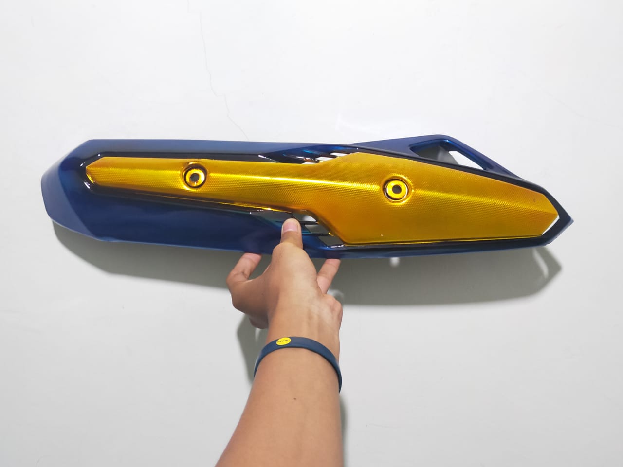 (NEW) TAMENG/COVER KNALPOT VARIO LED TWOTONE BLUE GOLD (NEW) TAMENG/COVER KNALPOT VARIO LED TWOTONE BLUE GOLD