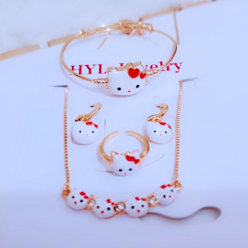 perhiasan 1 set anak hellokitty merah perhiasan 1 set anak hellokitty merah