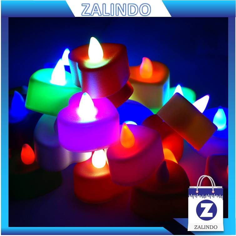 Zalindo - Lilin Mini LED Bentuk Love /Electric Candle Light / Lampu Dekorasi /Lampu Hias Elektrik Zalindo - Lilin Mini LED Bentuk Love /Electric Candle Light / Lampu Dekorasi /Lampu Hias Elektrik