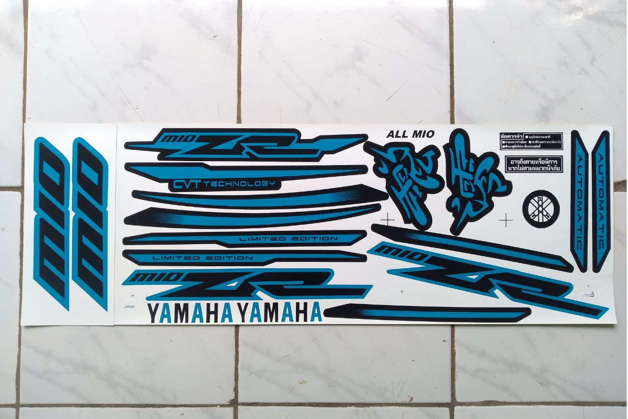 stiker striping motor mio sporty variasi zr biru stiker striping motor mio sporty variasi zr biru