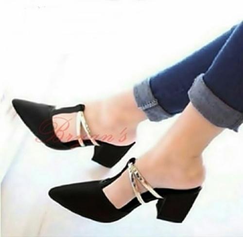 BRYANS - YM BIG CHUNKY HEELS HAK TAHU TB37 BRYANS - YM BIG CHUNKY HEELS HAK TAHU TB37