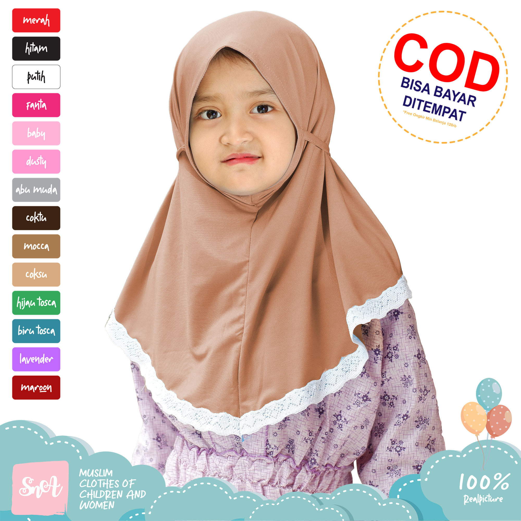 SNA Konveksi Kerudung Anak Bergo Amira Renda Tali Instan / Hijab Bergo Anak dan Jilbab Bergo Anak Maryam (KA-AMR) SNA Konveksi Kerudung Anak Bergo Amira Renda Tali Instan / Hijab Bergo Anak dan Jilbab Bergo Anak Maryam (KA-AMR)