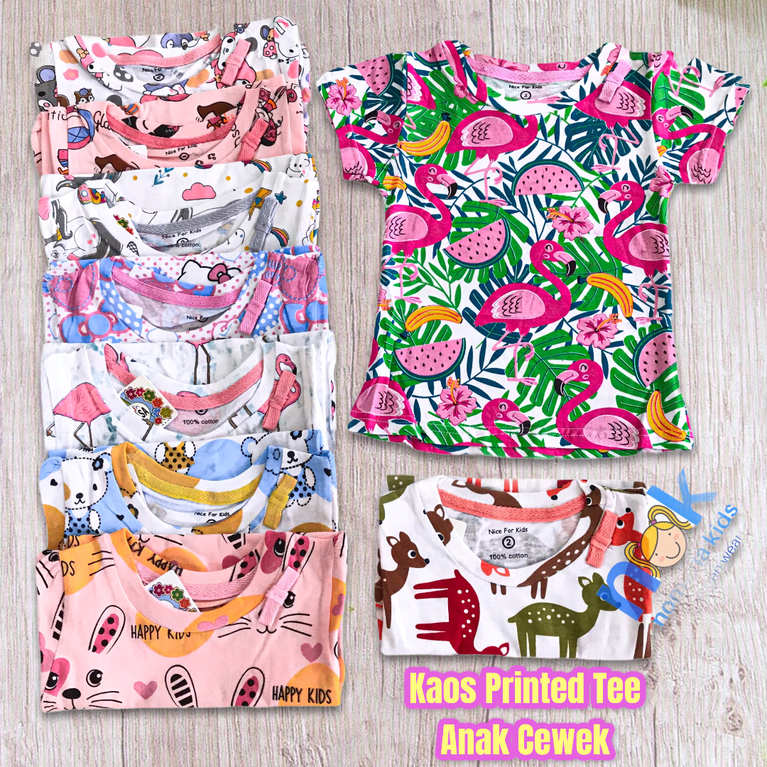 NomenaKids ~ 8011 Kaos anak Full Print/ Baju anak perempuan NomenaKids ~ 8011 Kaos anak Full Print/ Baju anak perempuan