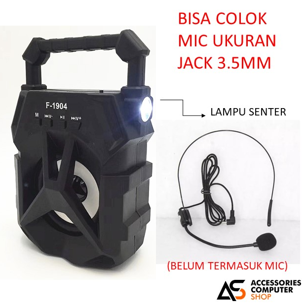 Speaker Bluetooth Tenteng FLECO F-1904 + Lampu Senter Speaker Bluetooth Tenteng FLECO F-1904 + Lampu Senter