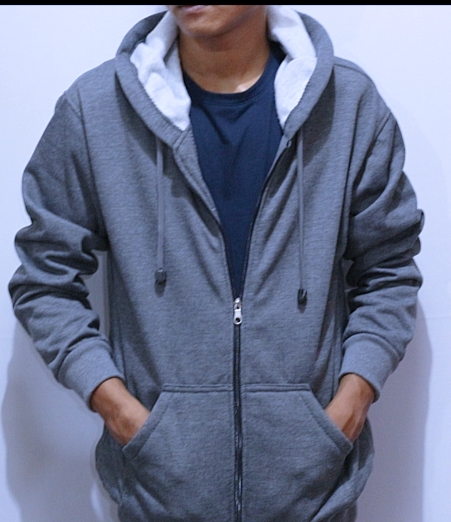 Jaket Sweater Hoodie Pria Wanita Zipper Polos Bahan Fleece Jaket Sweater Hoodie Pria Wanita Zipper Polos Bahan Fleece