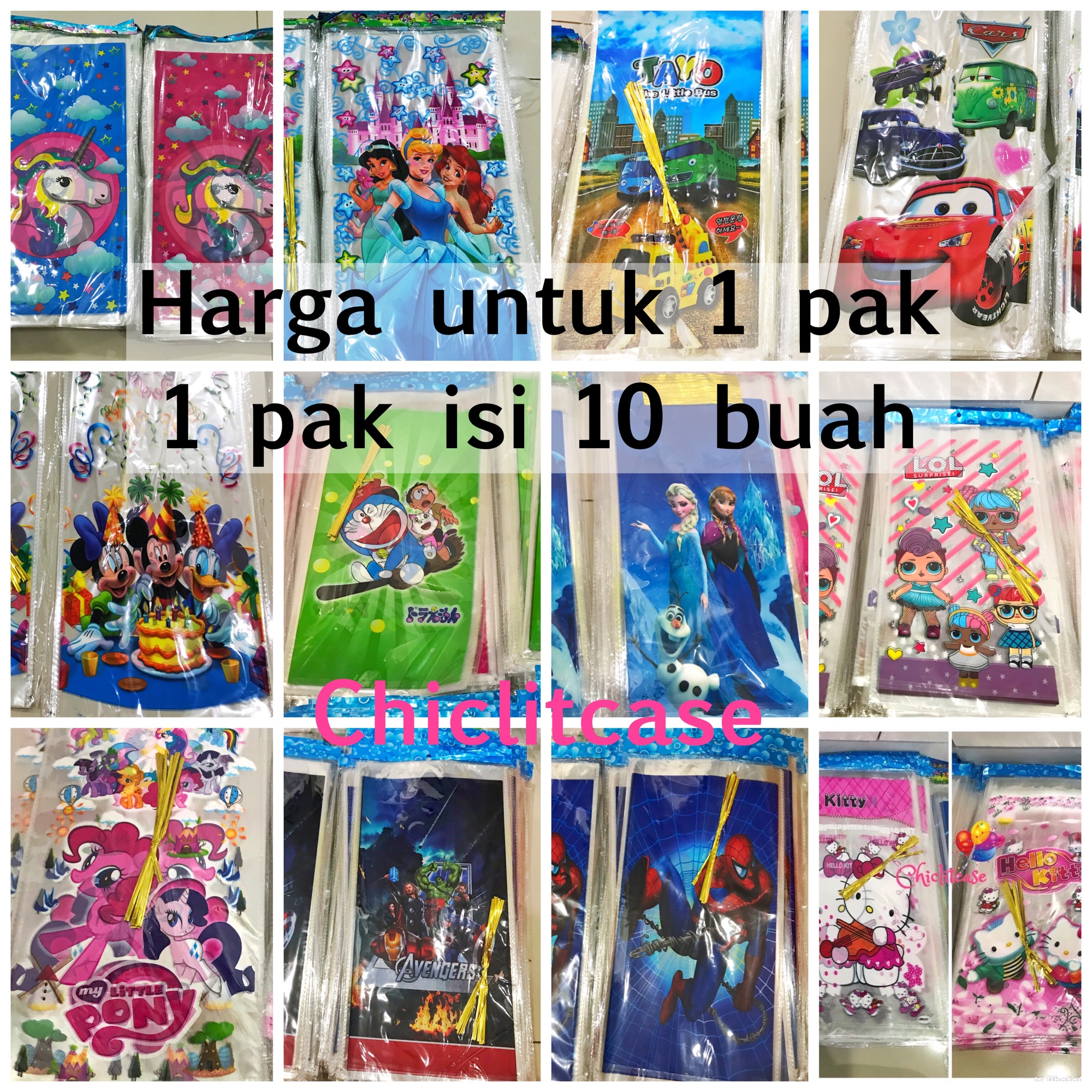 Kantong snacks / plastik snack / sovenir ultah birthday ulang tahun goody bag Kantong snacks / plastik snack / sovenir ultah birthday ulang tahun goody bag