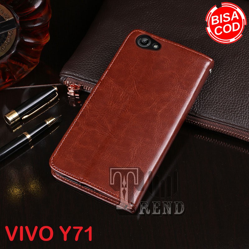 LEATHER CASE FLIP UNTUK VIVO Y71-FLIP WALLET CASE VIVO Y71- CASING DOMPET-FLIP COVER LEATHER-SARUNG BUKU HP LEATHER CASE FLIP UNTUK VIVO Y71-FLIP WALLET CASE VIVO Y71- CASING DOMPET-FLIP COVER LEATHER-SARUNG BUKU HP