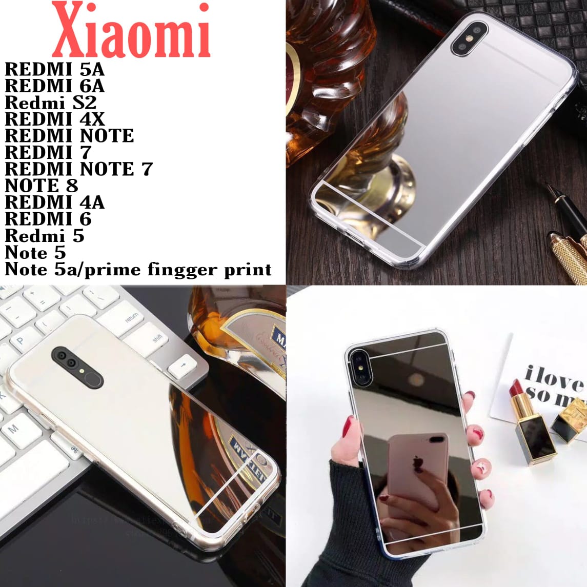 Casing Mirror Case untuk XIAOMI redmi 4a 5 5a 6a 6 note 4 4x note 5 note 7 note 8 - redmi s2 note 5a prime soft cermin kaca Casing Mirror Case untuk XIAOMI redmi 4a 5 5a 6a 6 note 4 4x note 5 note 7 note 8 - redmi s2 note 5a prime soft cermin kaca