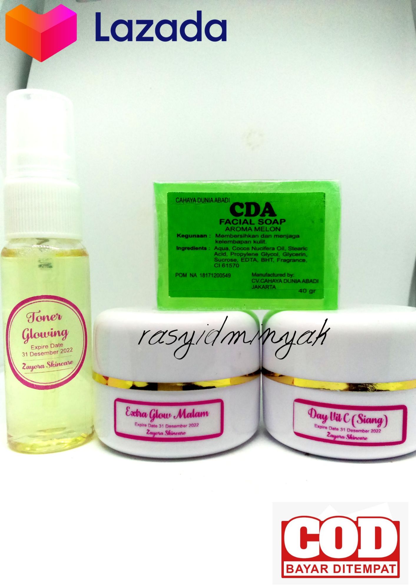 zayora skincare paket extra glowing day vit c toner glowing zayorasabun cda hijau by rasyidminyak zayora skincare paket extra glowing day vit c toner glowing zayorasabun cda hijau by rasyidminyak