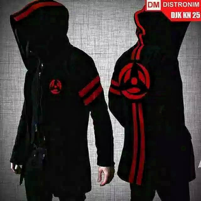Jaket jubah sweater hoodie anime naruto sharinggan line pria/wanita Jaket jubah sweater hoodie anime naruto sharinggan line pria/wanita