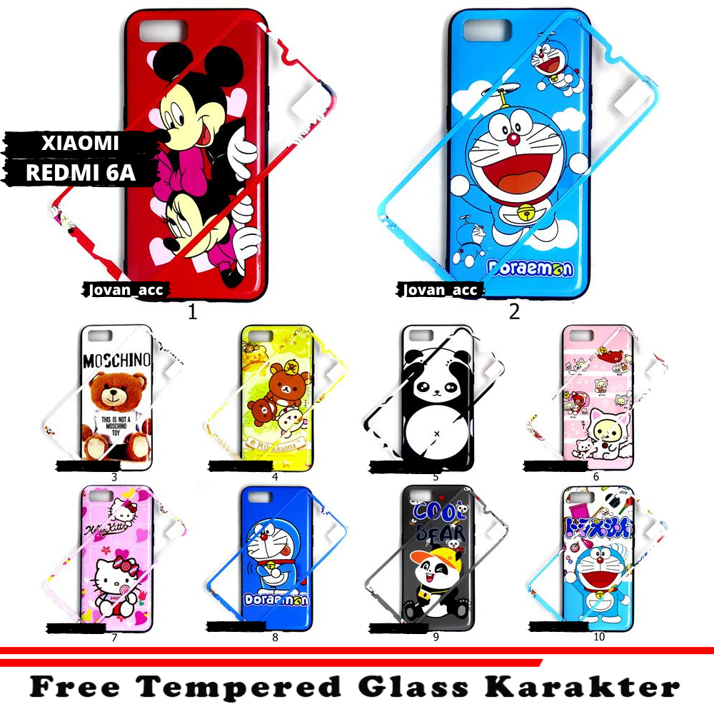 Softcase Xiaomi Redmi 6A Softcase Karakter Terbaru Free Tempered Glass 3D Animasi Kartun Doraemon Hellokitty Stich Ceroppy Mickeymouse Disney Softcase Xiaomi Redmi 6A Softcase Karakter Terbaru Free Tempered Glass 3D Animasi Kartun Doraemon Hellokitty Stich Ceroppy Mickeymouse Disney