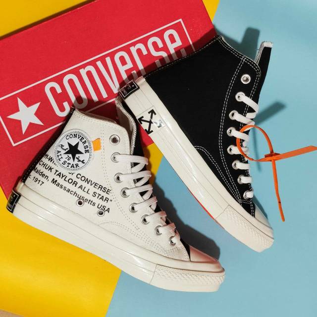 Sepatu Sneakers Pria Allstarrr Coverse1970S High Off White Premium Terbaru BNIB Original Sepatu Sneakers Pria Allstarrr Coverse1970S High Off White Premium Terbaru BNIB Original