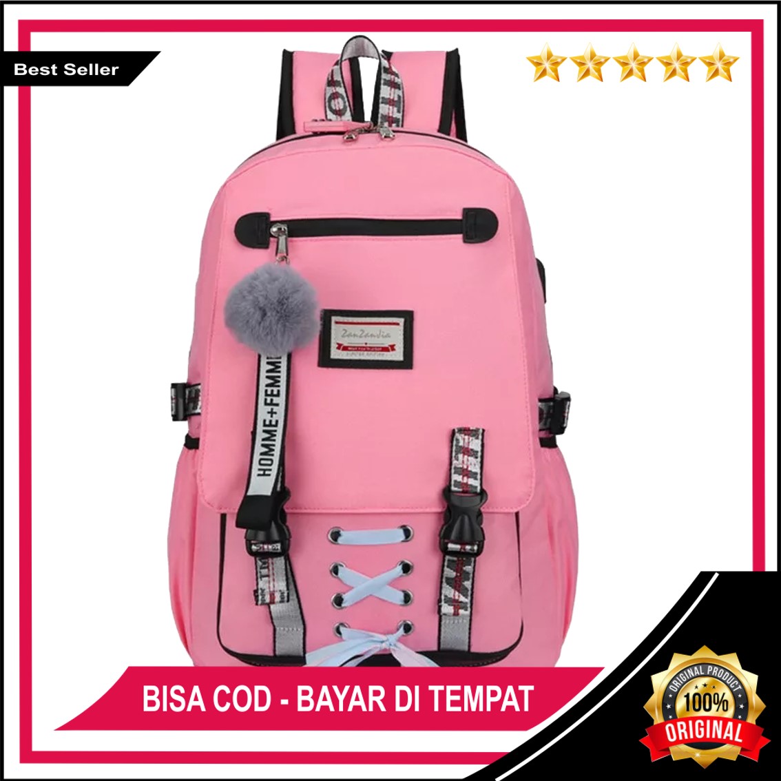 FTD Fashion - Tas Ransel Anak Sekolah Remaja Wanita Terbaru 2020 Terbaru Gendong Kantong Korea SMA SMP COD Bisa Bayar Di Tempat Murah Gadis Kekinian Pita FTD Fashion - Tas Ransel Anak Sekolah Remaja Wanita Terbaru 2020 Terbaru Gendong Kantong Korea SMA SMP COD Bisa Bayar Di Tempat Murah Gadis Kekinian Pita
