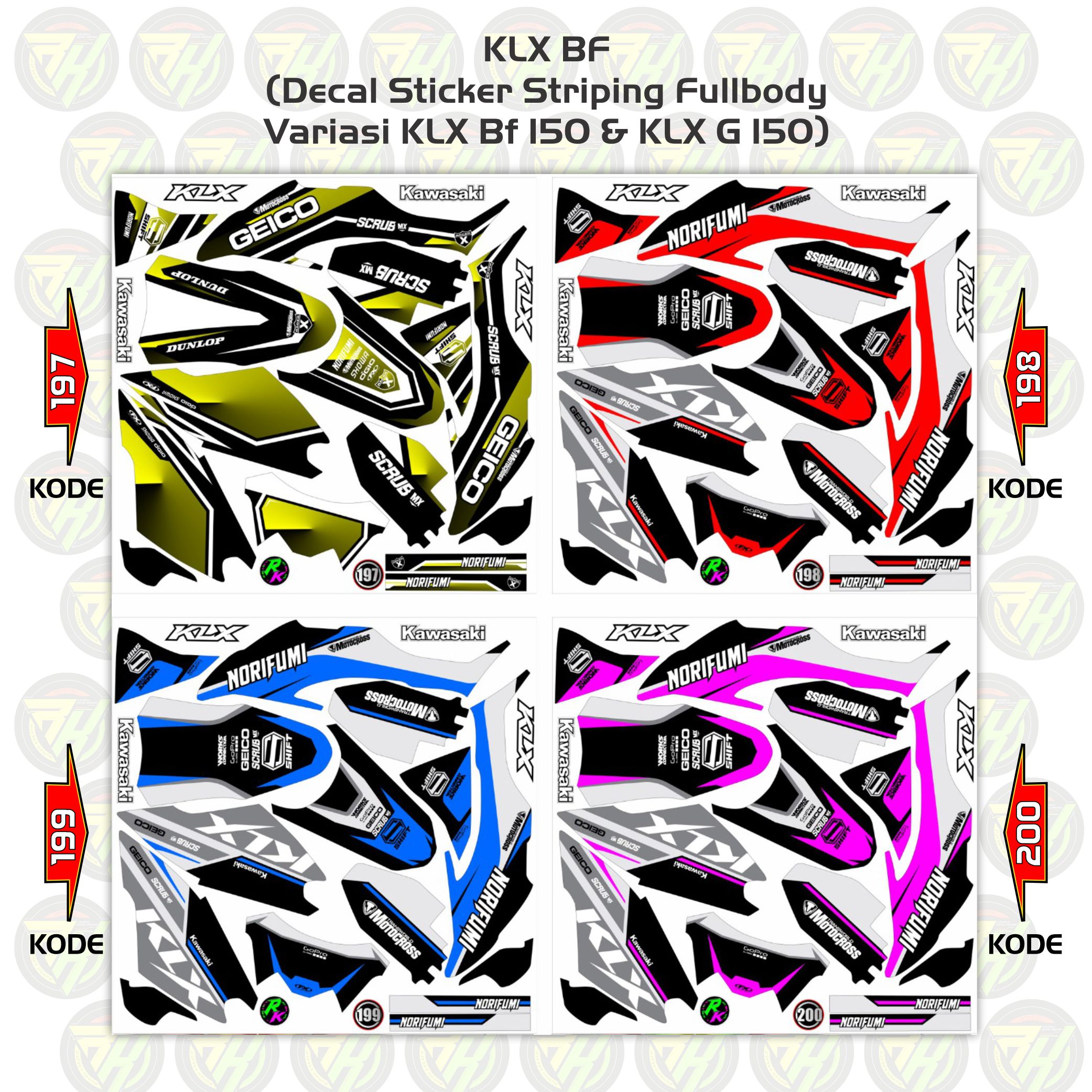 KLX BF 150 & KLX G 150 STRIPING DECAL VARIASI KLX BF 150 & KLX G 150 STRIPING DECAL VARIASI