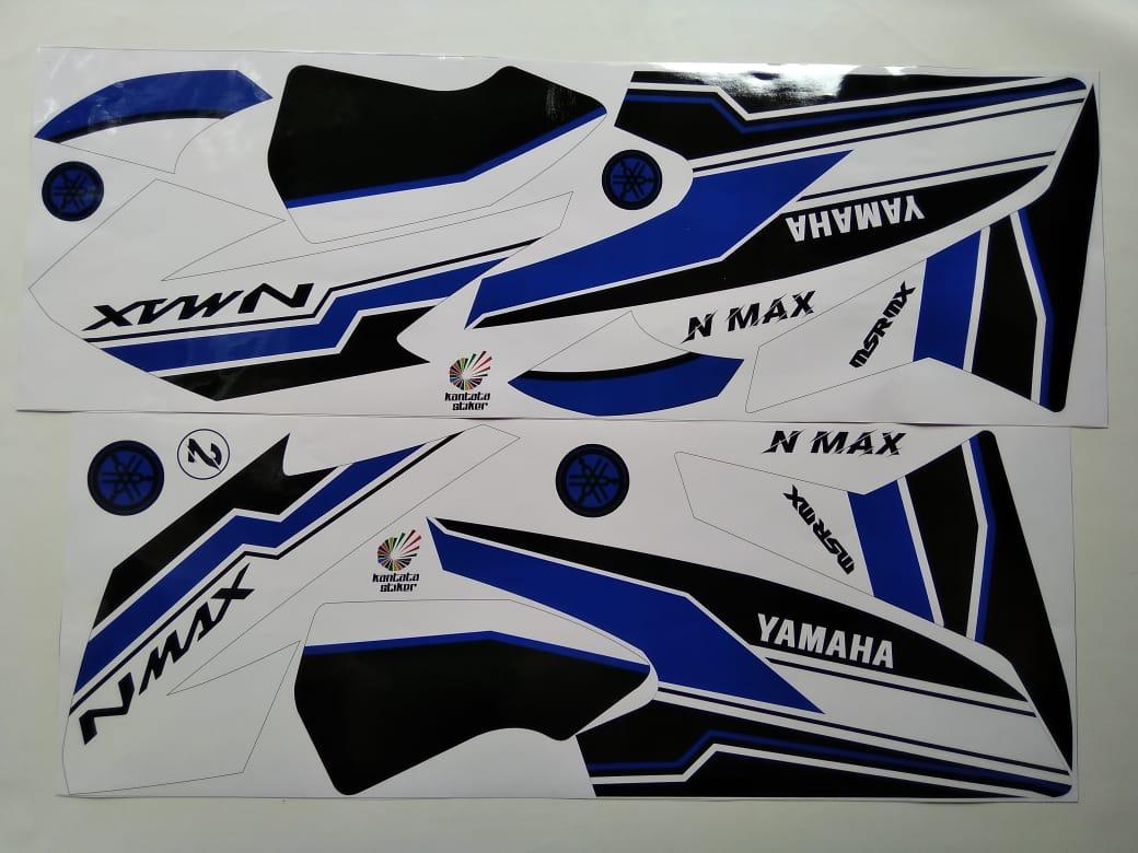 stiker striping motor yamaha nmax variasi putih biru stiker striping motor yamaha nmax variasi putih biru