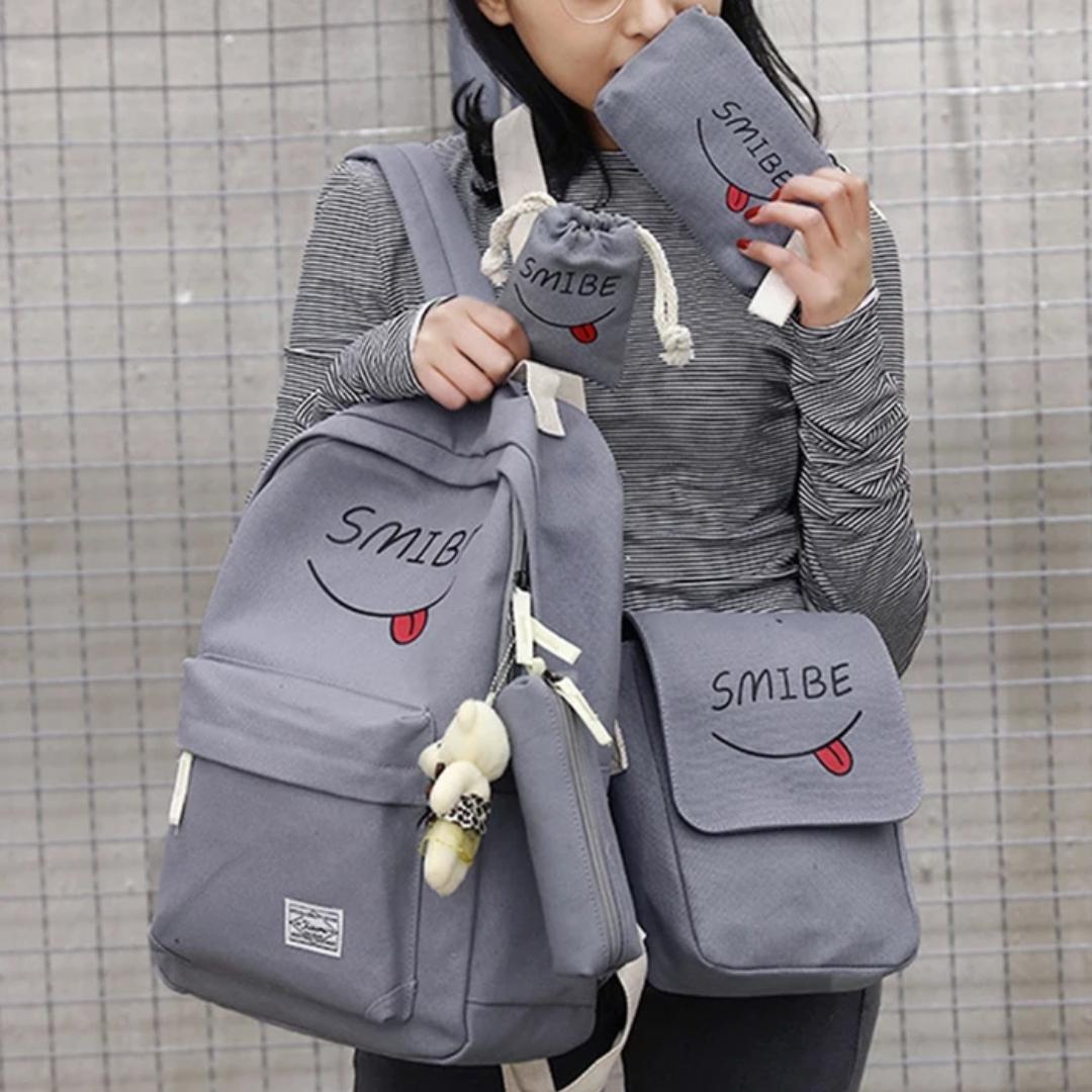 HANNA BACKPACK SMIBE 4IN1 - TAS RANSEL ANAK WANITA / TAS RANSEL SEKOLAH WANITA TK SD SMP SMA / TAS RANSEL TAS BAHU TAS PUNGGUNG TAS GENDONG BACKPACK SET WANITA REMAJA ALA KOREA / BACKPACK NEW ARRIVAL TERBARU TERMURAH KEKINIAN (BISA COD) HANNA BACKPACK SMIBE 4IN1 - TAS RANSEL ANAK WANITA / TAS RANSEL SEKOLAH WANITA TK SD SMP SMA / TAS RANSEL TAS BAHU TAS PUNGGUNG TAS GENDONG BACKPACK SET WANITA REMAJA ALA KOREA / BACKPACK NEW ARRIVAL TERBARU TERMURAH KEKINIAN (BISA COD)