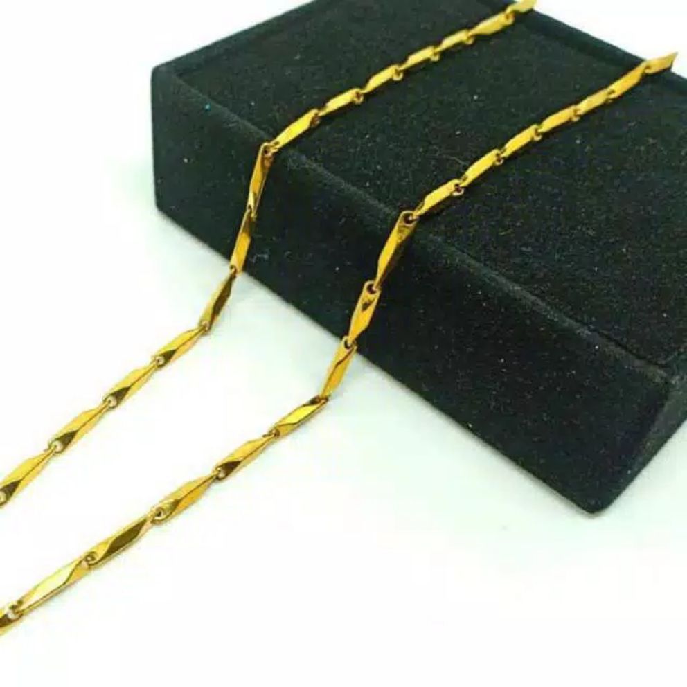 061 Kalung Padi gold titanium anti luntur 061 Kalung Padi gold titanium anti luntur