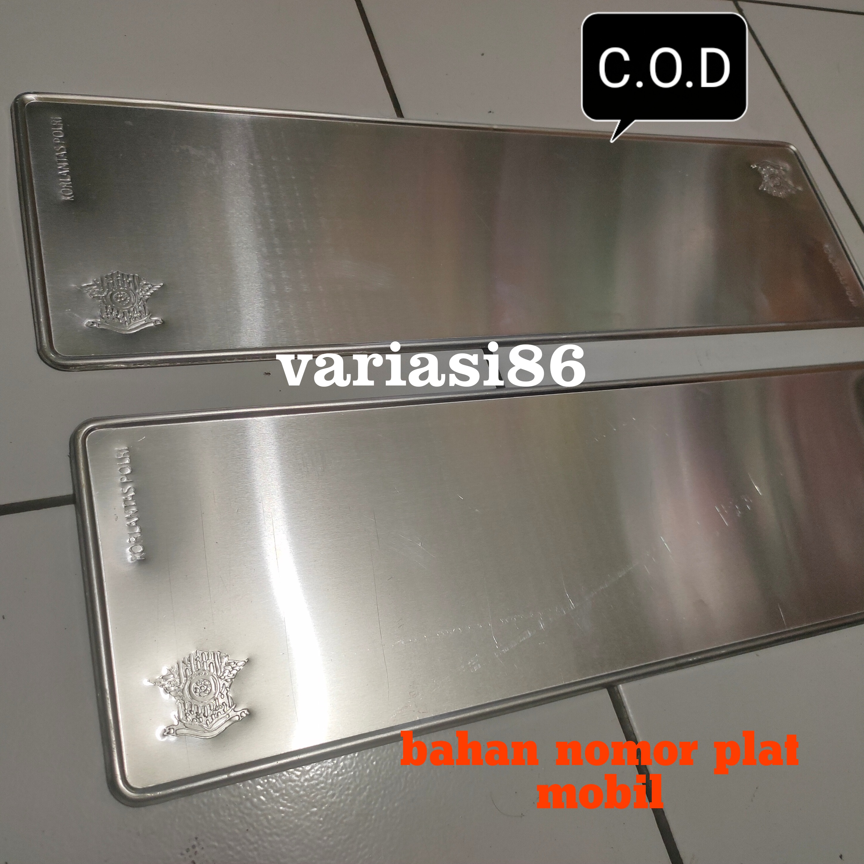 Plat Nomor Mobil Logo Samsat / Bahan Plat No Mobil Sepasang Logo Embos 1 SET 2 PCS Plat Nomor Mobil Logo Samsat / Bahan Plat No Mobil Sepasang Logo Embos 1 SET 2 PCS