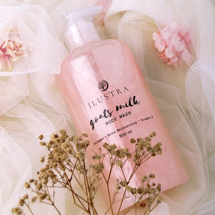 Ilustra Goat Milk Body Wash + Collagen + Vitamin E ORIGINAL - 500ml / Sabun Cair Milky White / PEMUTIH BADAN LOTION - Handbody pemutih kulit / bodylotion / BLEACHING WALET Ilustra Goat Milk Body Wash + Collagen + Vitamin E ORIGINAL - 500ml / Sabun Cair Milky White / PEMUTIH BADAN LOTION - Handbody pemutih kulit / bodylotion / BLEACHING WALET