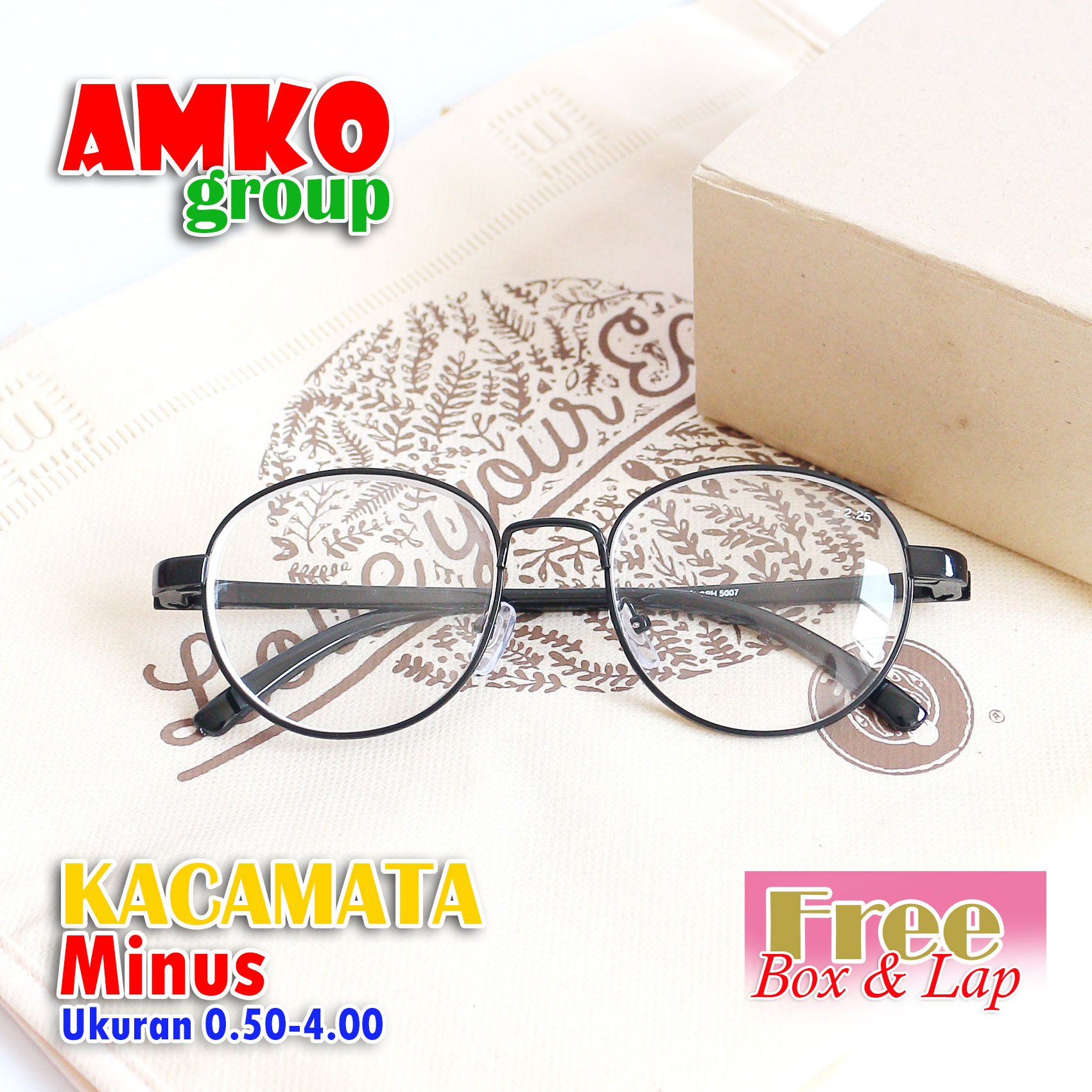 Kacamata Minus(-) Jarak Jauh Oval Retro Stanlish Korean Style 0.50- 4.00 Free Box Dan Lap Pembersih Sunglasses Kacamata Minus(-) Jarak Jauh Oval Retro Stanlish Korean Style 0.50- 4.00 Free Box Dan Lap Pembersih Sunglasses