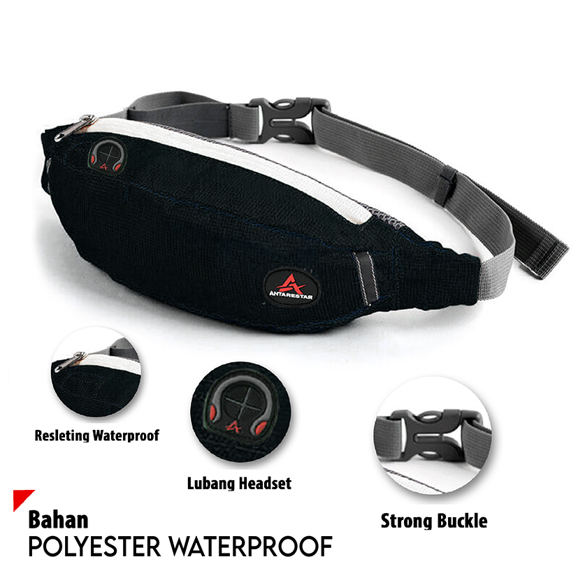TAS SELEMPANG PRIA ANTARESTAR WATERPROOF TAS PINGGANG WAISTBAG TAS SLEMPANG ANTI AIR SPORTY OUTDOOR TAS SELEMPANG PRIA ANTARESTAR WATERPROOF TAS PINGGANG WAISTBAG TAS SLEMPANG ANTI AIR SPORTY OUTDOOR
