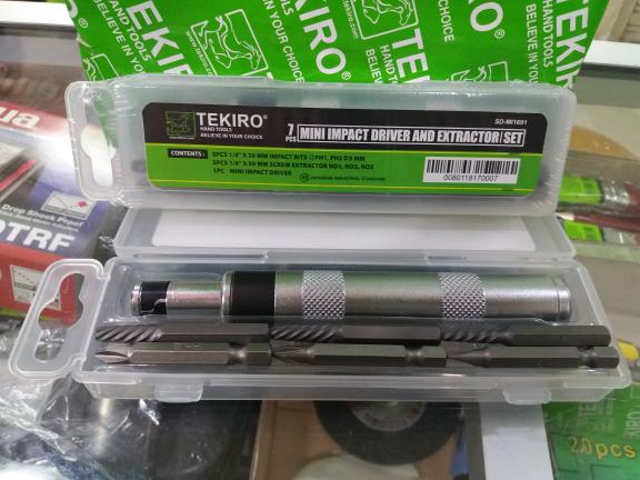 OBENG KETOK TEKIRO MINI IMPACT DRIVER AND EXTRACTOR SET 7 PCS OBENG KETOK TEKIRO MINI IMPACT DRIVER AND EXTRACTOR SET 7 PCS