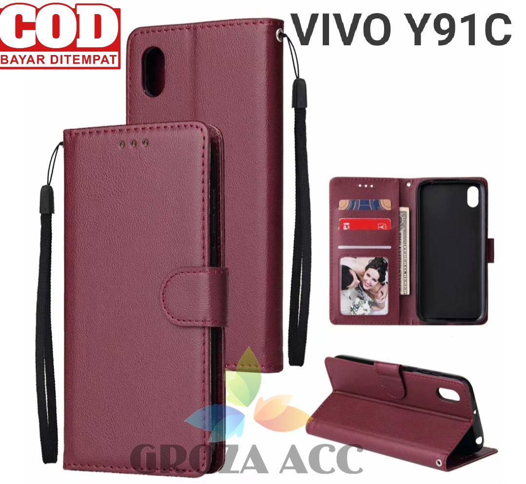 SARUNG BUKU FLIP UNTUK VIVO Y91C- LEATHER CASE FLIP- WALLET CASE FLIP VIVO Y91C - CASING DOMPET-SARUNG BUKU HP SARUNG BUKU FLIP UNTUK VIVO Y91C- LEATHER CASE FLIP- WALLET CASE FLIP VIVO Y91C - CASING DOMPET-SARUNG BUKU HP