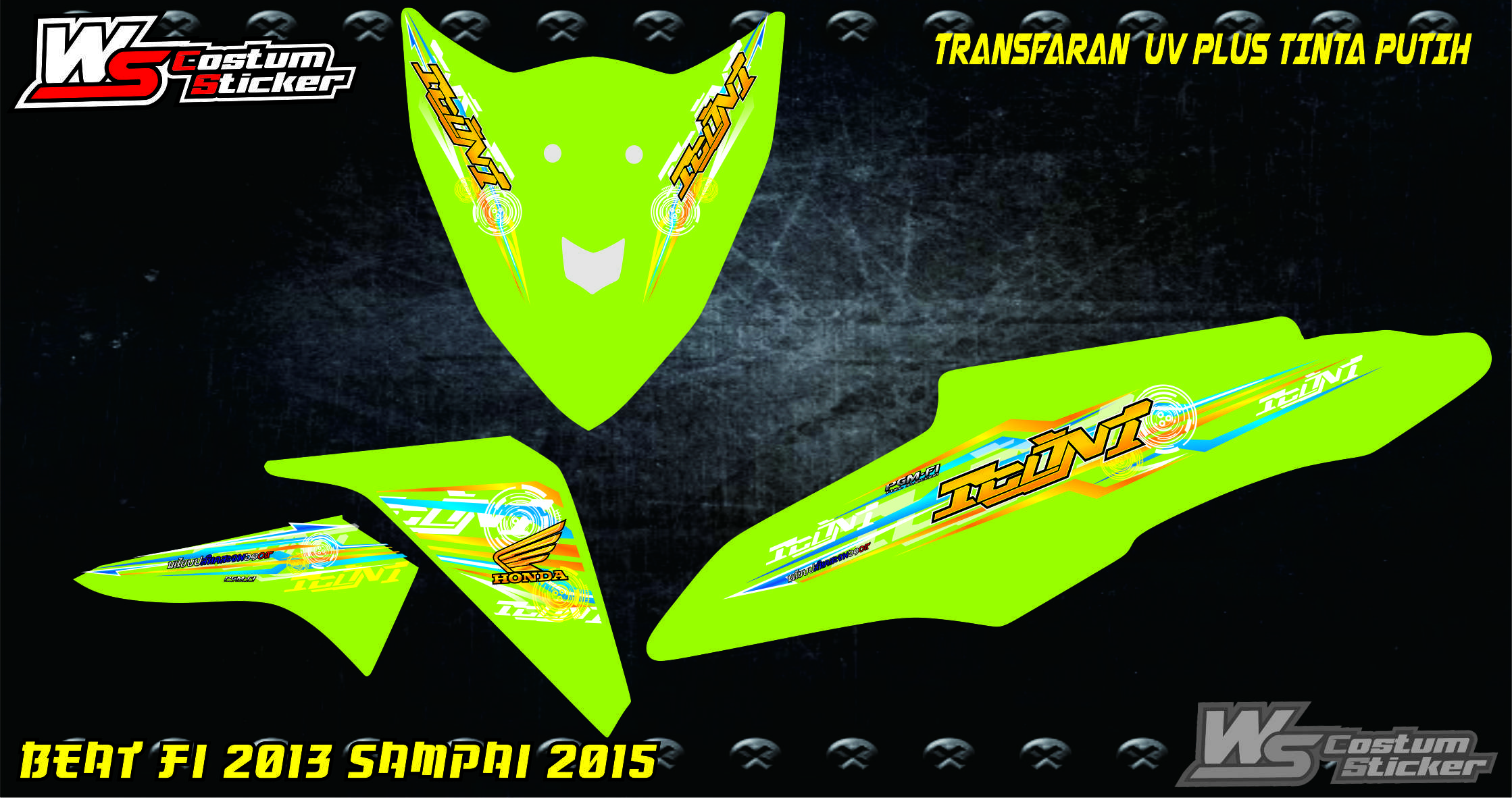 STRIPING BEAT FI 2013 SAMPAI 2015 STICKER TRANSPARAN UV DISEN H2 STRIPING BEAT FI 2013 SAMPAI 2015 STICKER TRANSPARAN UV DISEN H2