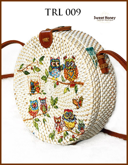 Sweet Honey ~ Tas Rotan Bulat Murah 20cm Bali Lukis Decoupage Motif Terlaris Binatang dan Kartun (COD) Sweet Honey ~ Tas Rotan Bulat Murah 20cm Bali Lukis Decoupage Motif Terlaris Binatang dan Kartun (COD)