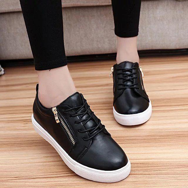 Sepatu Sekolah Keren - Sepatu Hitam Resleting TD12 - ANGEL CLCT Sepatu Sekolah Keren - Sepatu Hitam Resleting TD12 - ANGEL CLCT