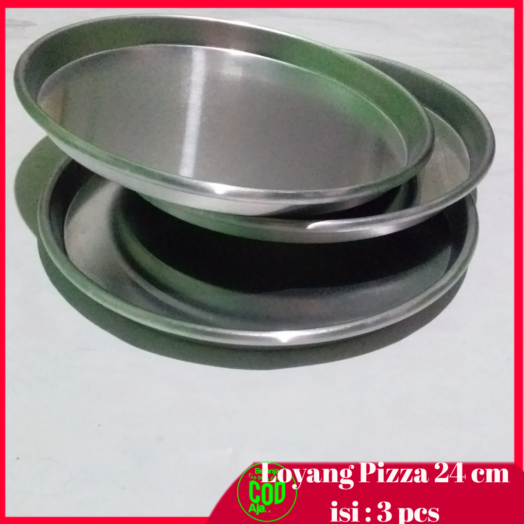 Terlaris 3 Pcs Loyang Pizza 24 Cm / Loyang Pizza Murah Terlaris 3 Pcs Loyang Pizza 24 Cm / Loyang Pizza Murah