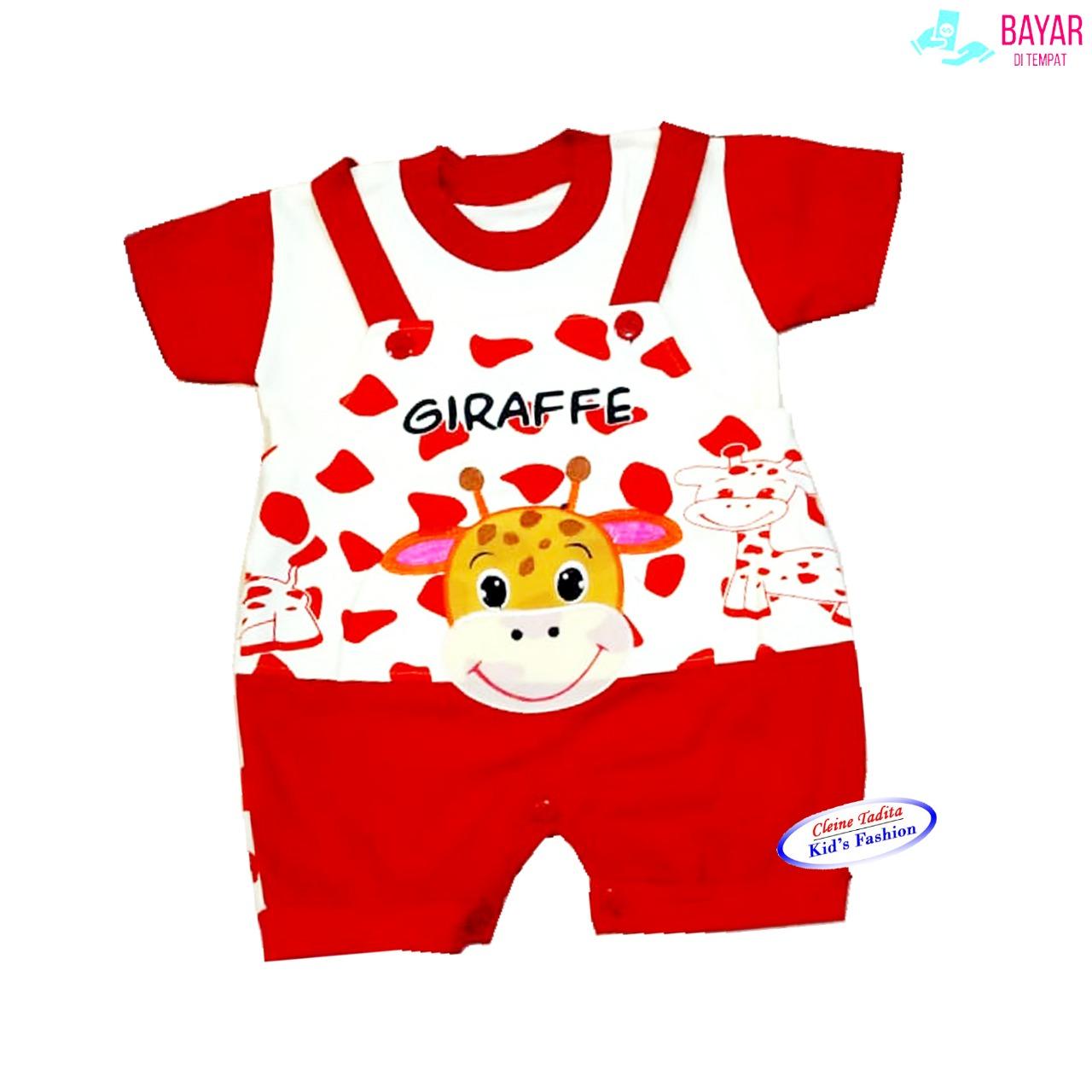 Cleine Tadita - Baju Kodok / Baju Bayi Setelan / Jumper Bayi Giraffe Jerapah Cleine Tadita - Baju Kodok / Baju Bayi Setelan / Jumper Bayi Giraffe Jerapah
