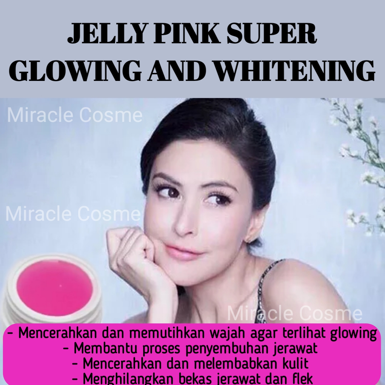 jelly Glowing Pink Alpha Arbutin Asli jelly Glowing Pink Alpha Arbutin Asli