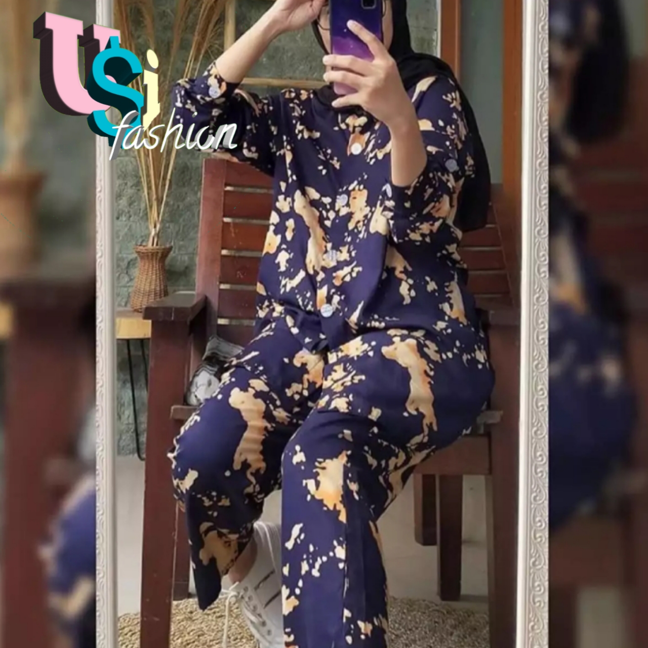 USI FASHION TIE DYE PIYAMA SET / ONE SET / Baju Set Wanita / ONE SET MOTIF / SETELAN WANITA DEWASA COD USI FASHION TIE DYE PIYAMA SET / ONE SET / Baju Set Wanita / ONE SET MOTIF / SETELAN WANITA DEWASA COD