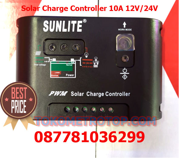 Solar Charge Controller 10A Cell Pengisi Daya Surya 12V/24V Solar Charge Controller 10A Cell Pengisi Daya Surya 12V/24V