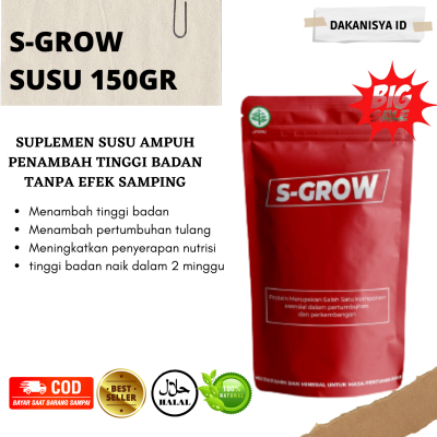 S GROW SUSU Peninggi Badan Terlaris Susu Penambah Tinggi Badan