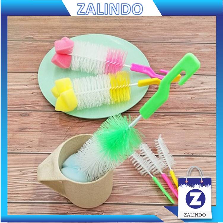 Zalindo - Sikat Botol + Free Sikat Kecil / Pembersih Botol Susu 2 in 1/ Spin Head Baby Brush Zalindo - Sikat Botol + Free Sikat Kecil / Pembersih Botol Susu 2 in 1/ Spin Head Baby Brush