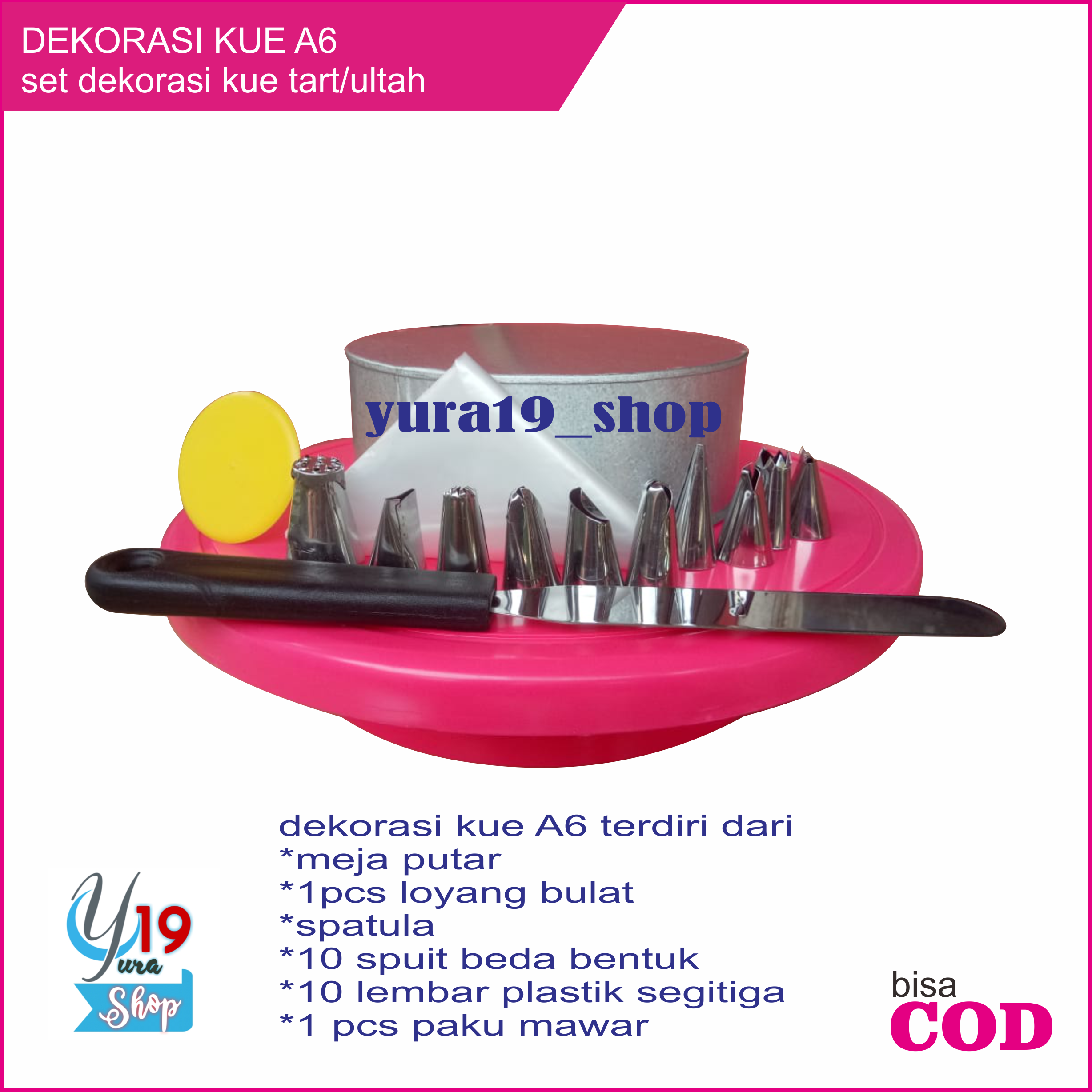 dekorasi A6/1 set alat dekorasi kue tart /ultah/dll murah/alat dapur/alat kue murah dekorasi A6/1 set alat dekorasi kue tart /ultah/dll murah/alat dapur/alat kue murah